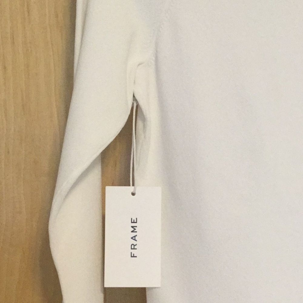 Frame Denim Scoop Cutout Long Sleeve Tee - Picture 6 of 8